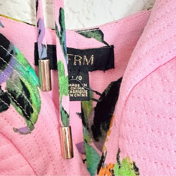 AFRM Tara Long Sleeve Crop Top Pink Size Large - Picture 5 of 7